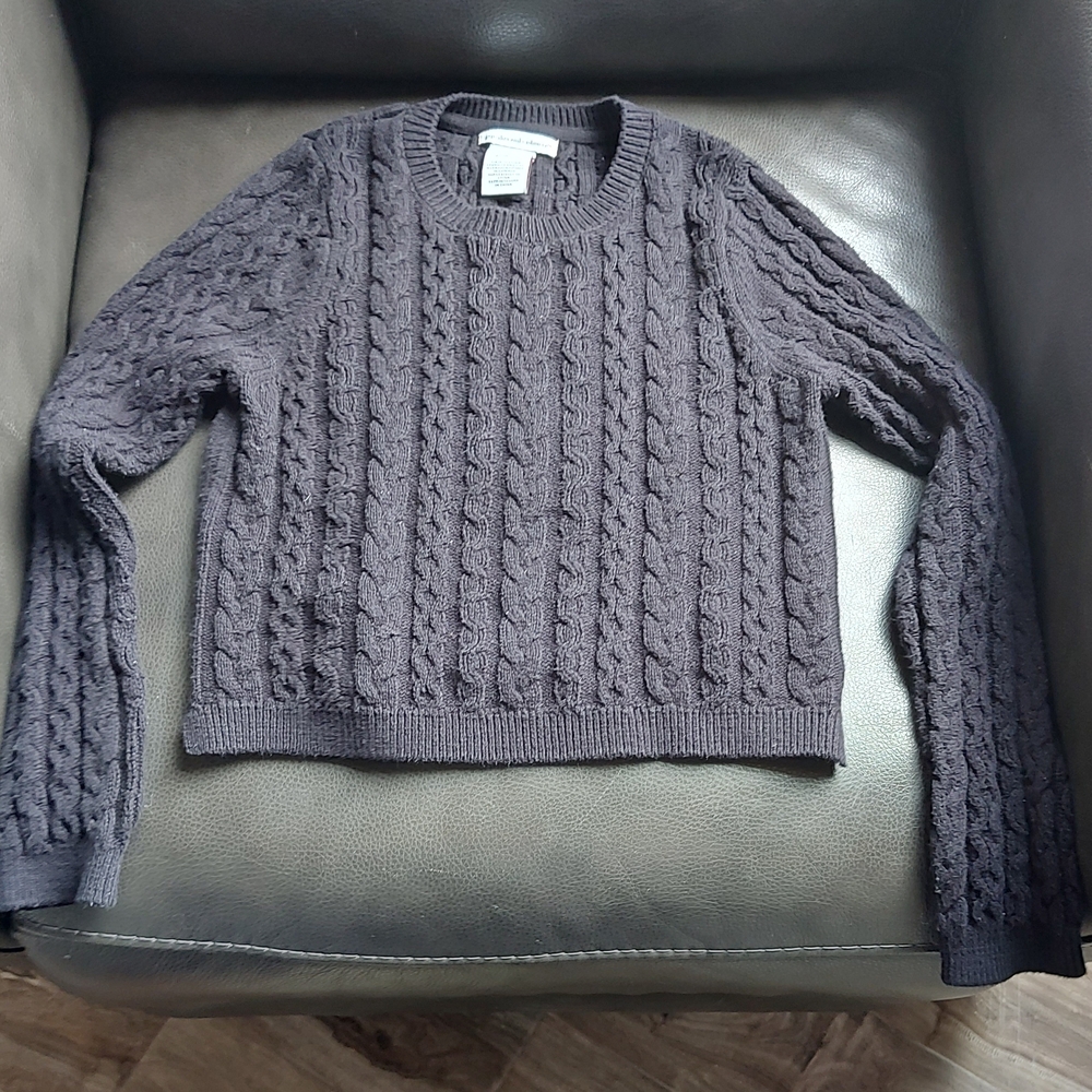 Cupcakes & Cashmere Black Cable Knit Sweater
